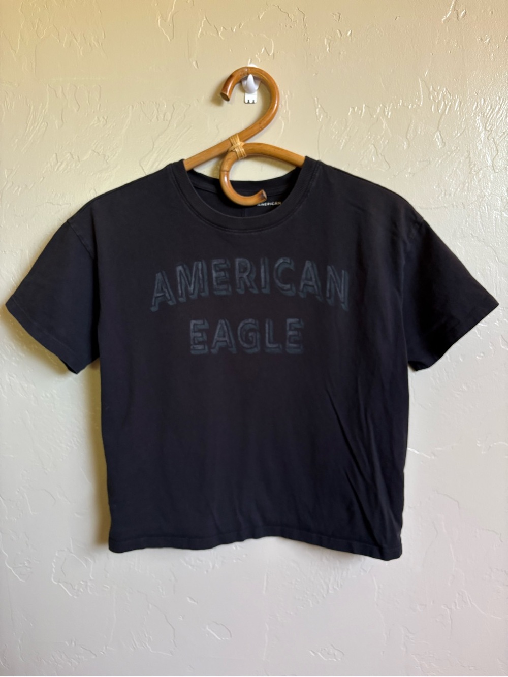 American Eagle 100% Cotton Crop Loose Fit Short Sleeve Graphic T-Shirt Size XS